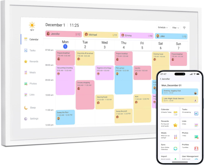 Dragon Touch 15.6 inch digital planner for iPad family syncing