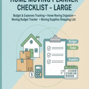 Home Moving Planner Checklist Large: Budget & Expenses Tracking, Home Moving Organizer Checklist, Moving Budget Tracker, Moving Supplies Shopping List