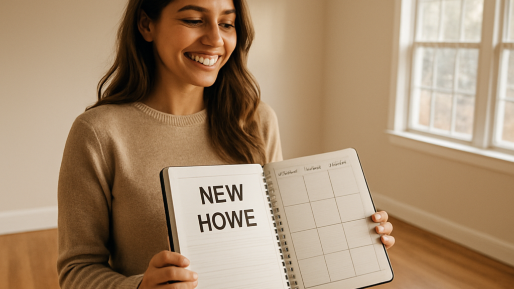 First time homeowner planner and moving in checklist for new home