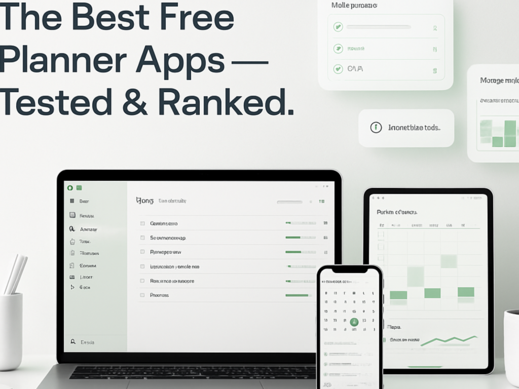 Best free planner apps tested and ranked for productivity, daily planning, students, Google Calendar sync, and Android users